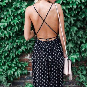 Skylar + Madison Asana Aztec Maxi Dress - Navy - Small